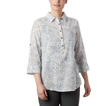 Columbia Summer Ease Popover Tunic, Camisa Grises Para Mujer | 768049-GTA